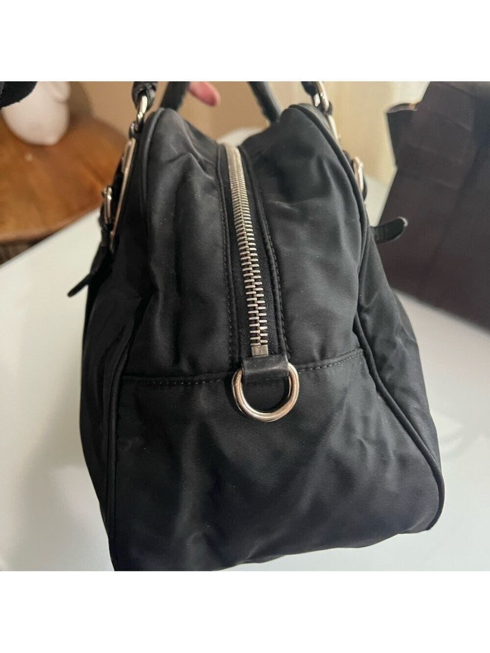 PRADA BLACK TESSUTO HANDBAG - Picture 5 of 16